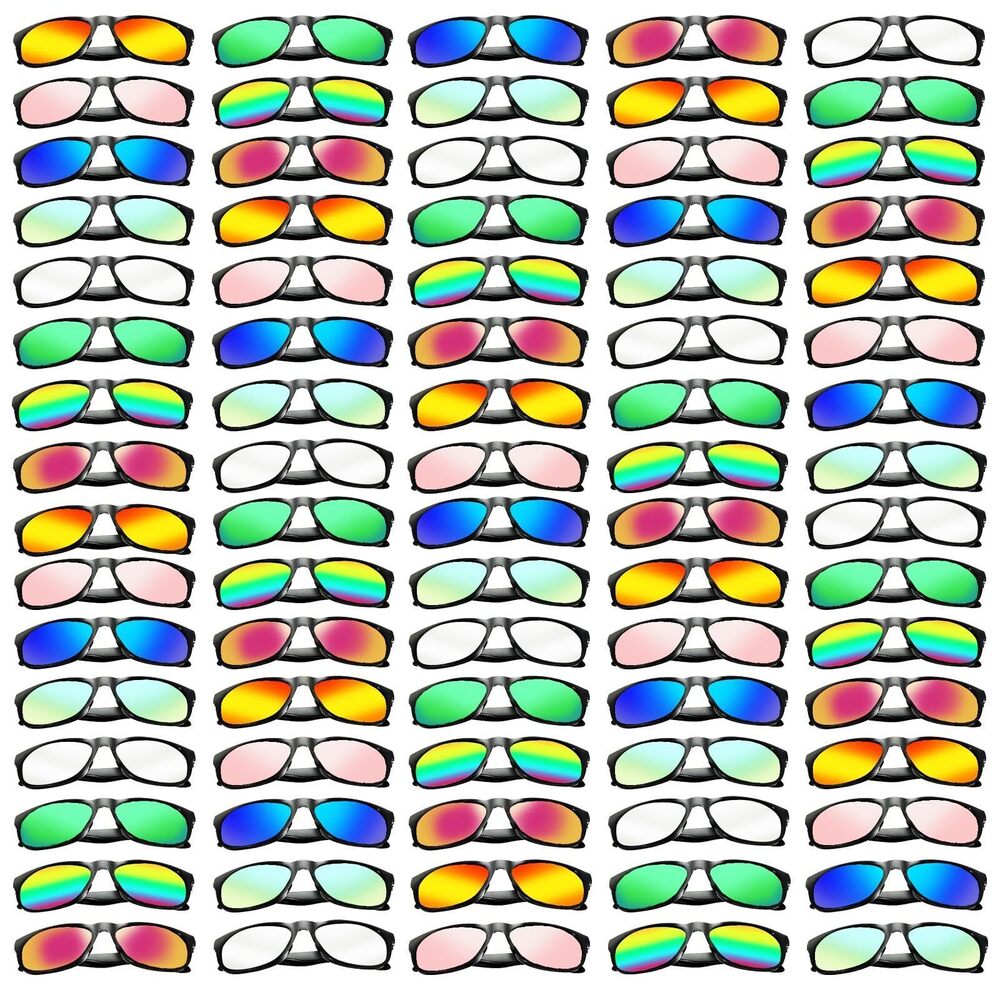 4379 100 Pack Black Sunglasses Bulk,80s Retro Style Plastic Sun